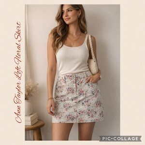 Ann Taylor Loft Floral Print Skirt